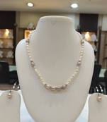 Blue pearl necklace-sets