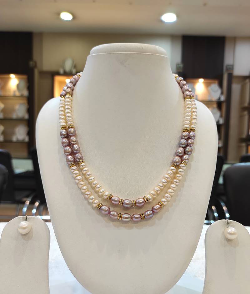Multicolor pearl necklace-sets