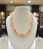 Pink pearl necklace-sets