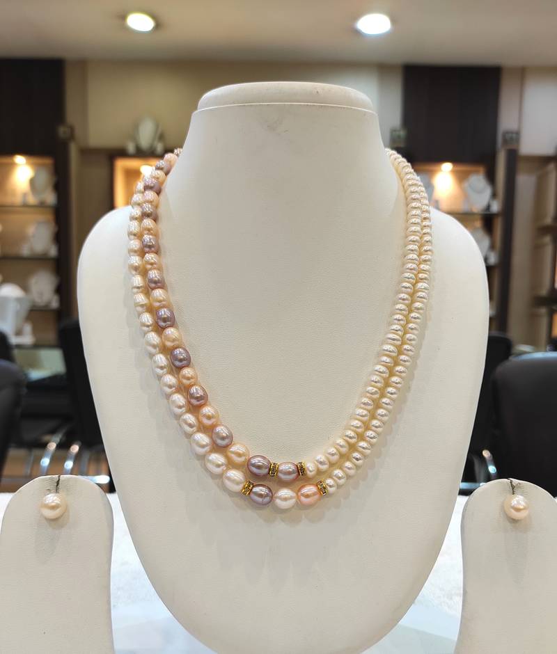 Multicolor pearl necklace-sets