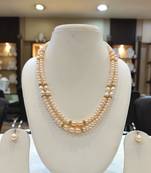 Pink pearl necklace-sets