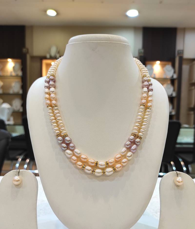 Multicolor pearl necklace-sets