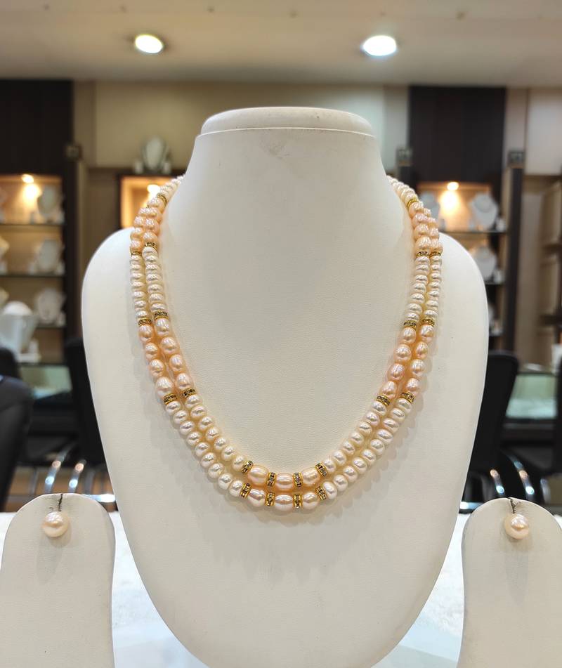 Multicolor pearl necklace-sets