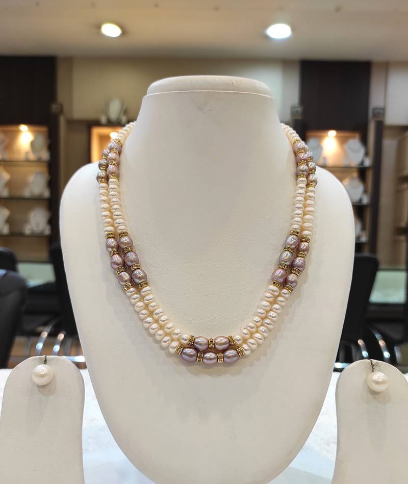 Multicolor pearl necklace-sets