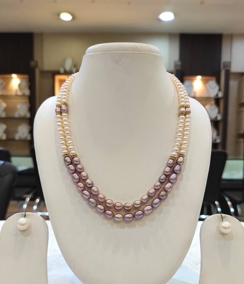 Multicolor pearl necklace-sets