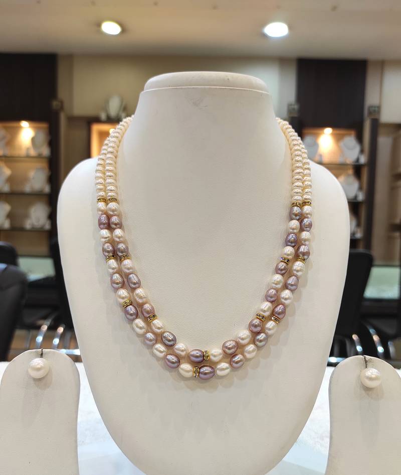 Multicolor pearl necklace-sets