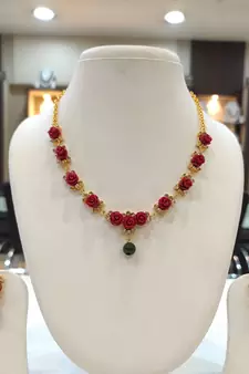 Multicolor coral necklace-sets