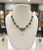 Blue coral necklace-sets