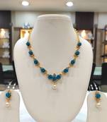 Blue coral necklace-sets
