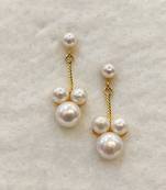 White pearl earrings