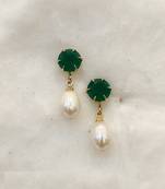 White pearl earrings