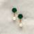 White pearl earrings