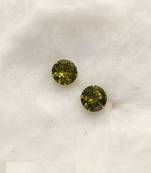 Green diamond earrings