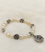 White pearl earrings