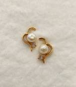 White pearl earrings