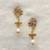 White pearl earrings