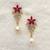 White pearl earrings