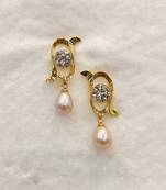 White pearl earrings