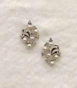 White pearl earrings