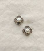 White pearl earrings