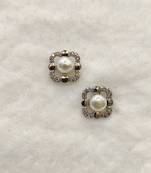 White pearl earrings
