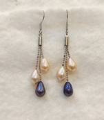 White pearl earrings