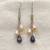 White pearl earrings