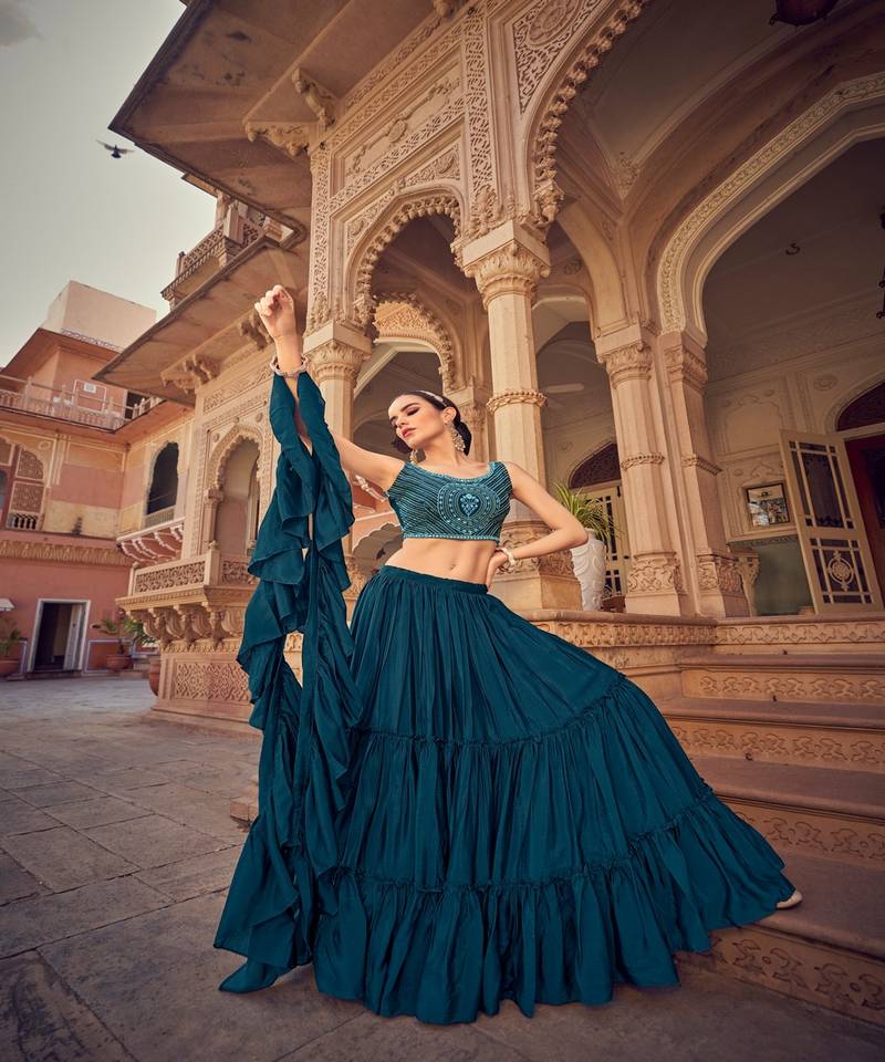 fancy dupatta designer dress Designer fancy silk gown pant with dupatta sets - CREATIONBYAAROHI