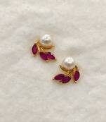 White pearl earrings