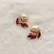 White pearl earrings