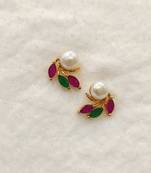 White pearl earrings