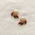 White pearl earrings