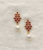 White pearl earrings