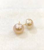 White pearl earrings