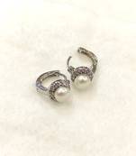White pearl earrings