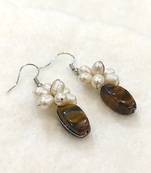 White pearl earrings