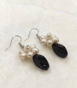 White pearl earrings