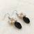 White pearl earrings