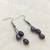 Grey pearl earrings