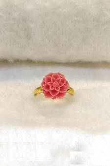 Pink coral rings