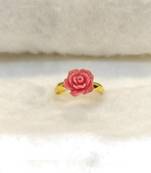 Pink coral rings