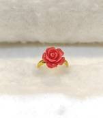 Pink coral rings