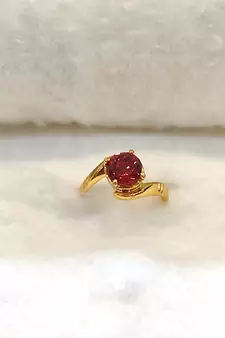 Maroon diamond rings
