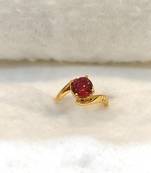 Maroon diamond rings