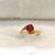 Maroon diamond rings