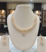 White pearl necklace-sets
