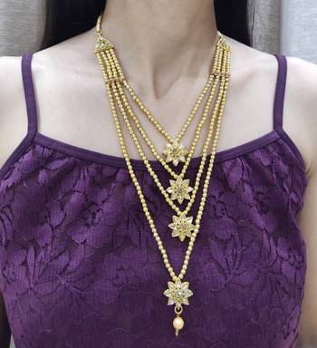 Golden Layered Necklace Set 2
