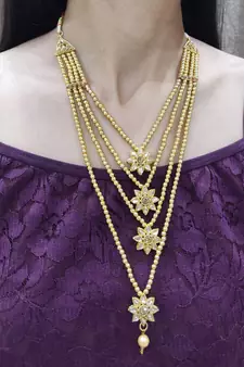 Golden Layered Necklace Set