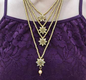 Golden Layered Necklace (Only) 2