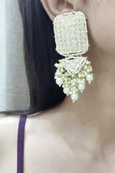 White Pearl Earrings